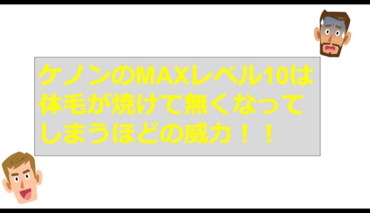 家庭用脱毛器ケノンのMAXレベル10で照射した体毛の変化